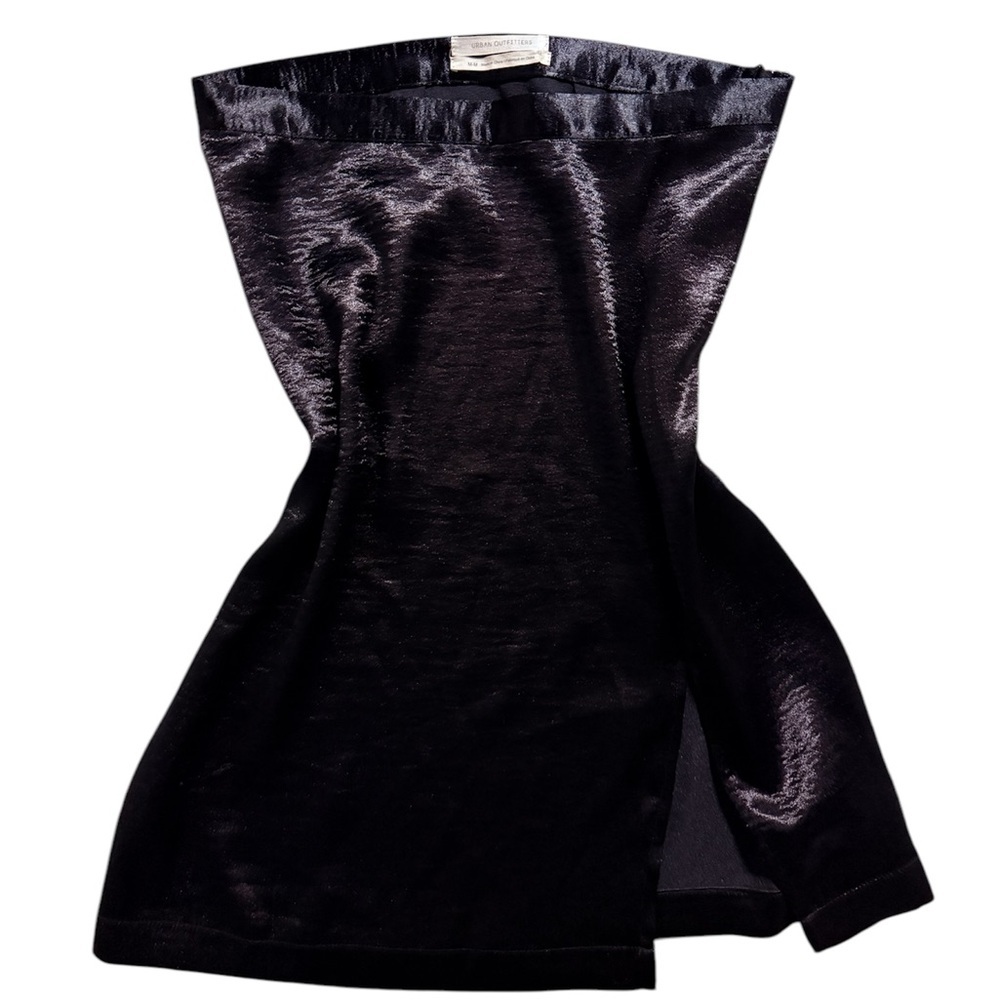 Vintage Urban Outfitters Black Satin Midi Skirt